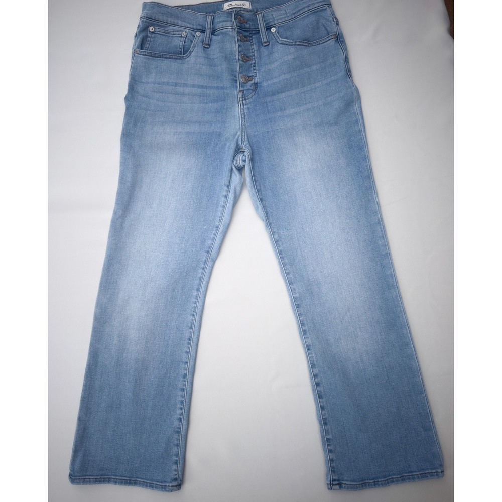 Madewell Cali Demi Boot Jeans Size 29 Button Fly HighRise Vintage-Inspired - Picture 3 of 13